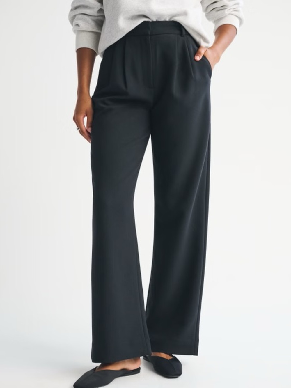 Abercrombie & Fitch Sloane Tailored Wide Leg Pant Curve Love